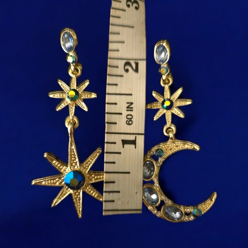 NEW! Mystic Star and Moon earrings - Picture 2 of 3